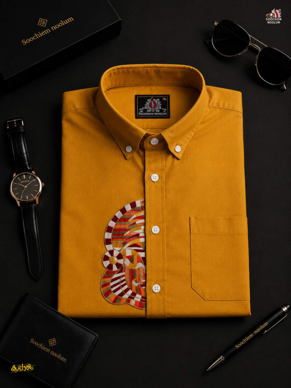 MARIGOLD -  KATHAKALI EMBROIDERY HALF PATCH SHIRT