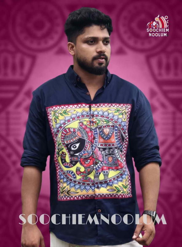 Blue Elephant Premium Canvas Patch Shirt[SHIRT000188]