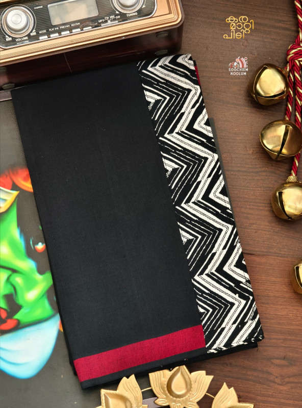 Black Limited Edition Premium Cotton Dhoti[DHOTI000138]