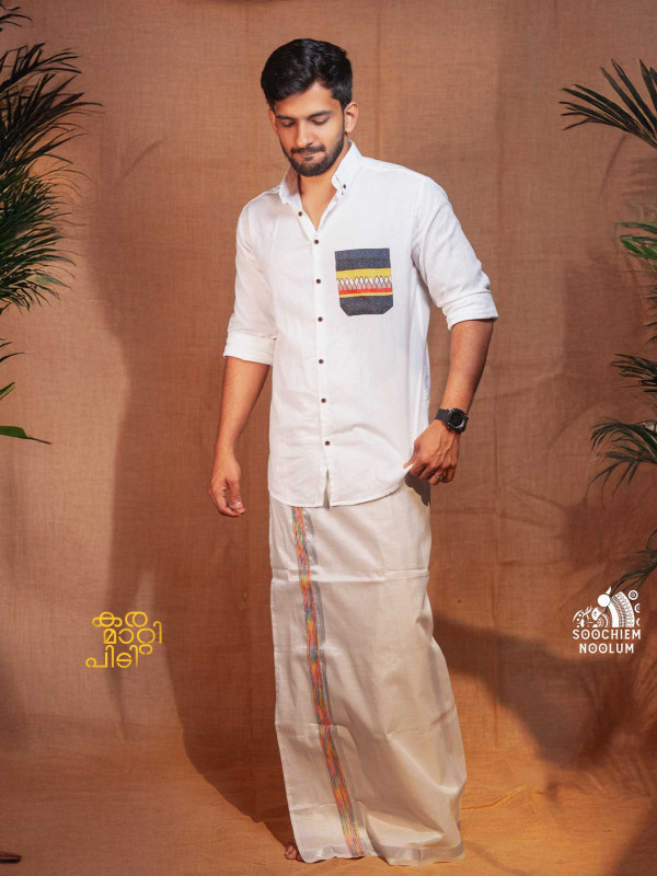 White Designer Pocket patch Shirt[SHIRT000122]