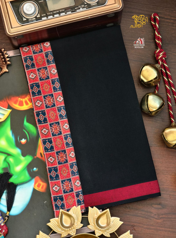 Black Limited Edition Premium Cotton Dhoti[DHOTI00067]