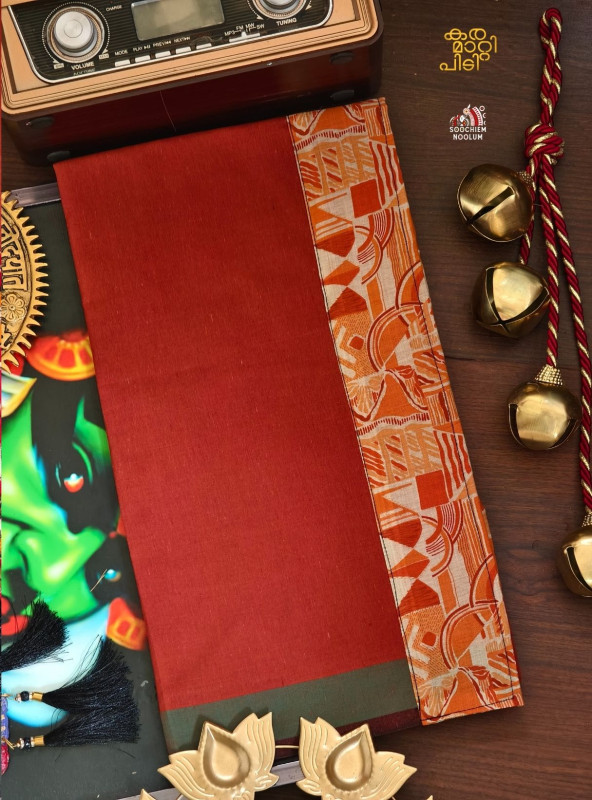Kavy Orange Limited Edition Cotton Dhoti [Clearance Sale][DHOTI000167]