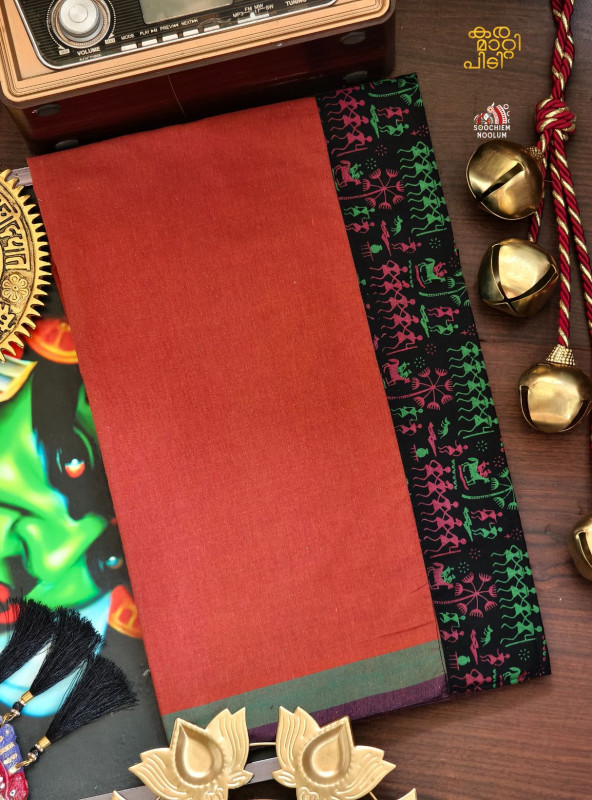 Kavy Orange Limited Edition Cotton Dhoti [Clearance Sale][DHOTI000150]