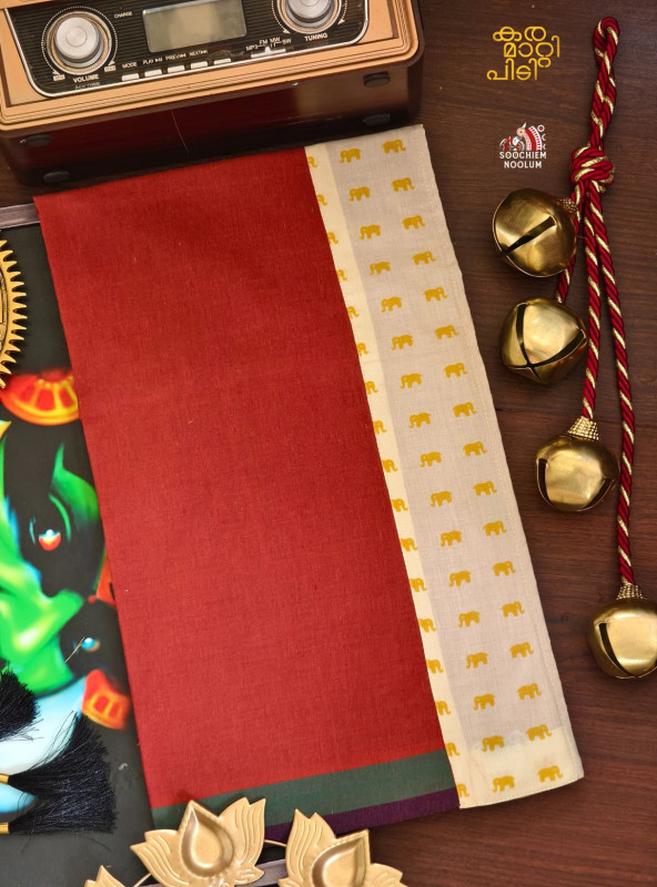 Kavy Orange Limited Edition Cotton Dhoti [Clearance Sale][DHOTI000168]