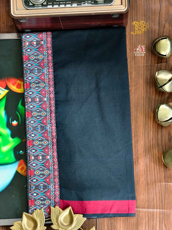 Black Limited Edition Premium Cotton Dhoti[DHOTI000364]