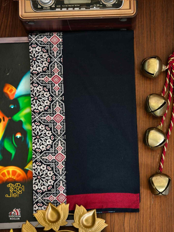 Black Limited Edition Premium Cotton Dhoti[DHOTI000407]
