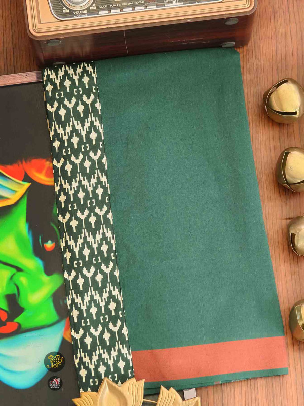 Bottle Green Limited Edition Cotton Dhoti [Clearance Sale][DHOTI000173]