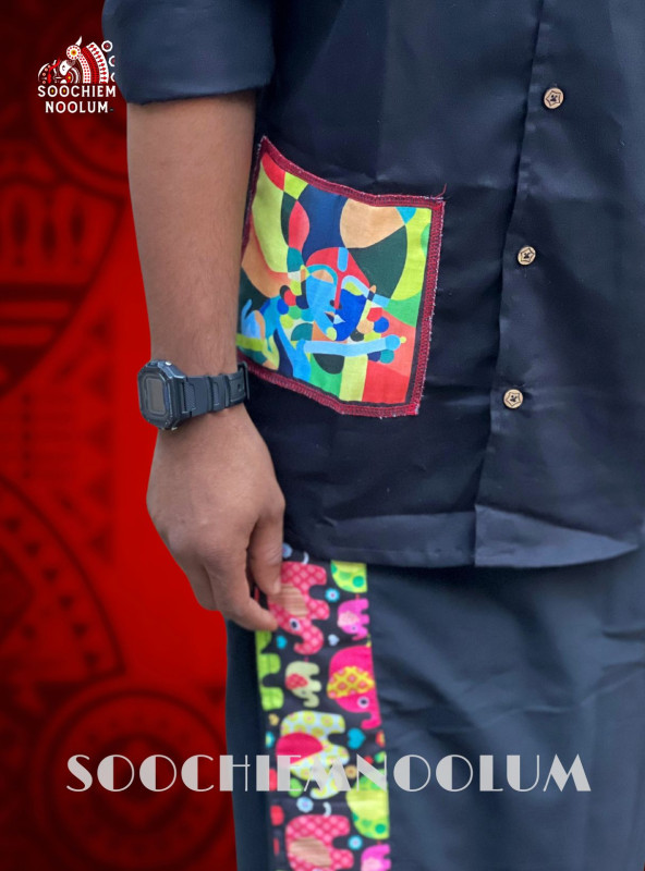 Black Krishna Premium Patch Shirts[SHIRT000183]