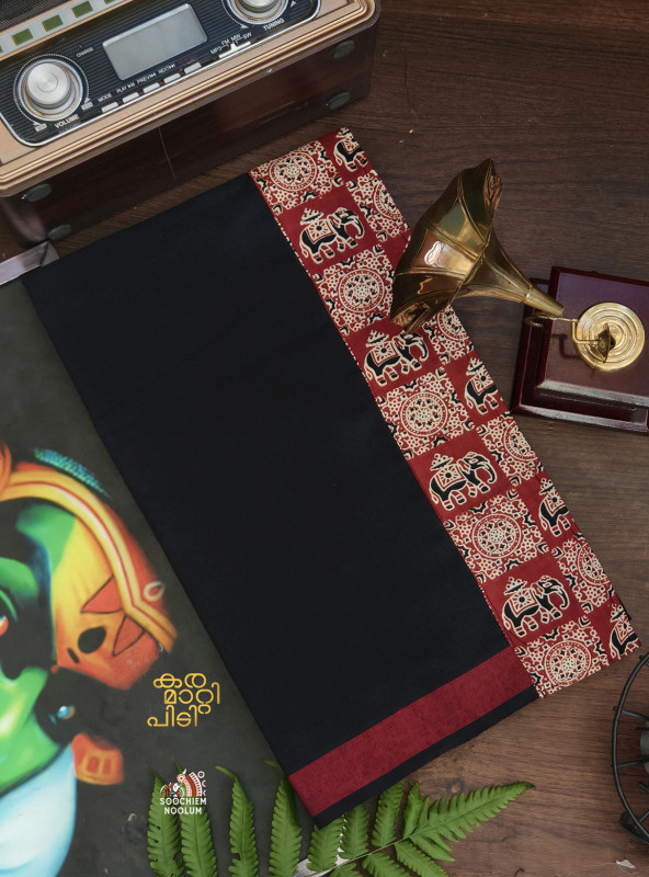 Black Limited Edition Premium Cotton Dhoti[DHOTI000240]