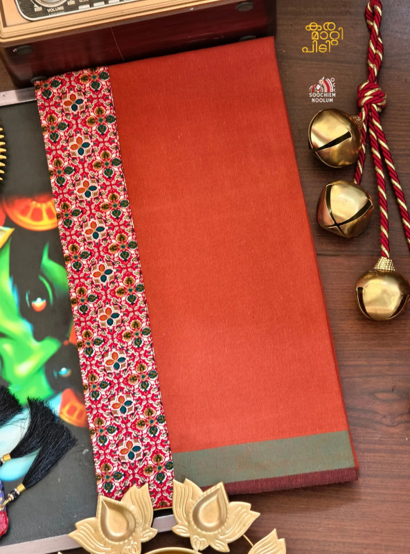 Kavy Orange Limited Edition Cotton Dhoti [Clearance Sale][DHOTI000277]