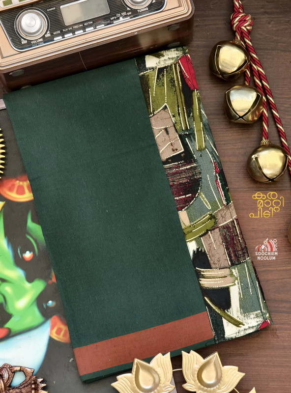 Bottle Green Limited Edition Cotton Dhoti [Clearance Sale][DHOTI000182]