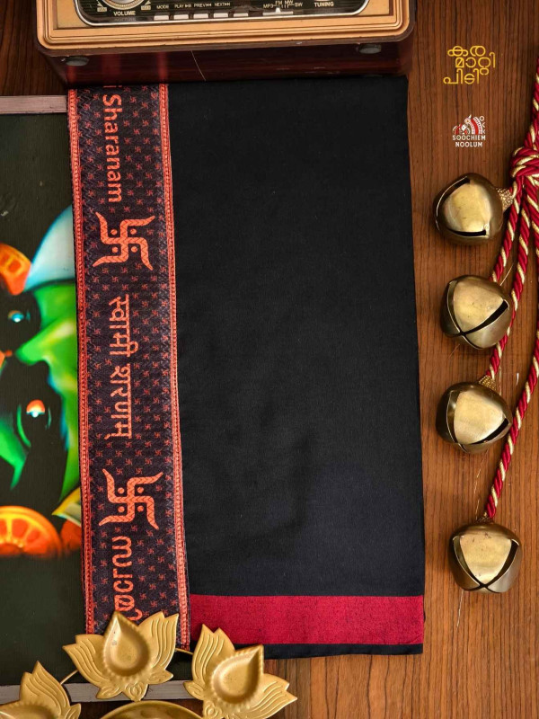 Black Limited Edition Premium Cotton Dhoti[DHOTI000397]