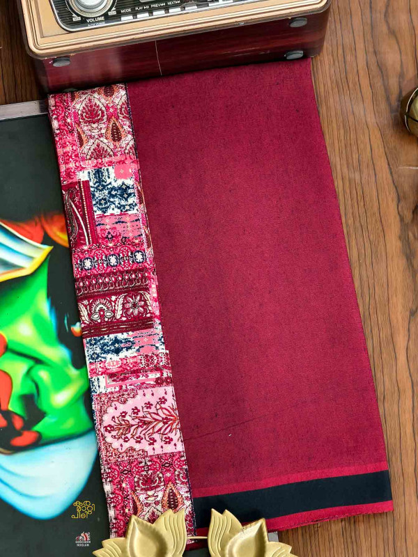 Marood Red Limited Edition Cotton Dhoti [Clearance Sale][DHOTI00093]