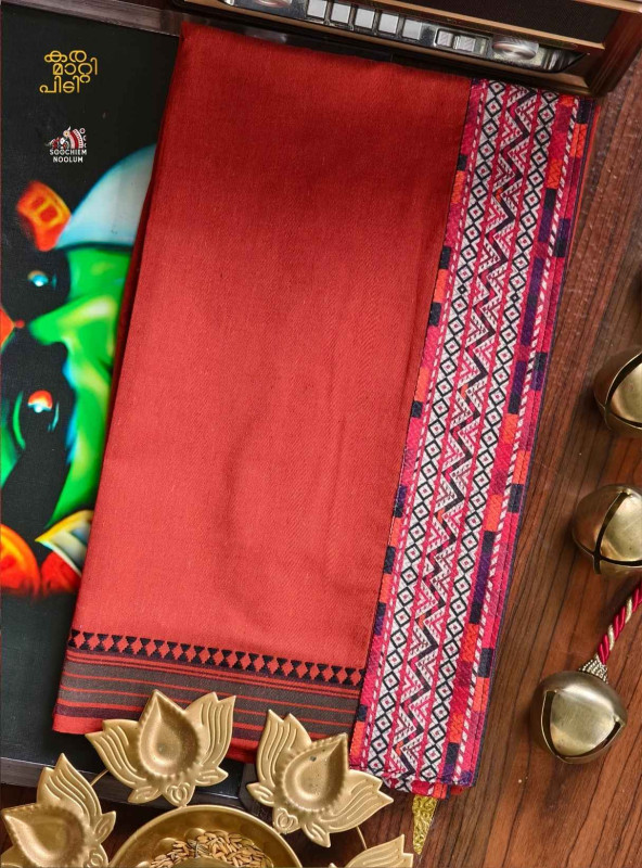 Kavy Orange Limited Edition Cotton Dhoti[DHOTI000386]