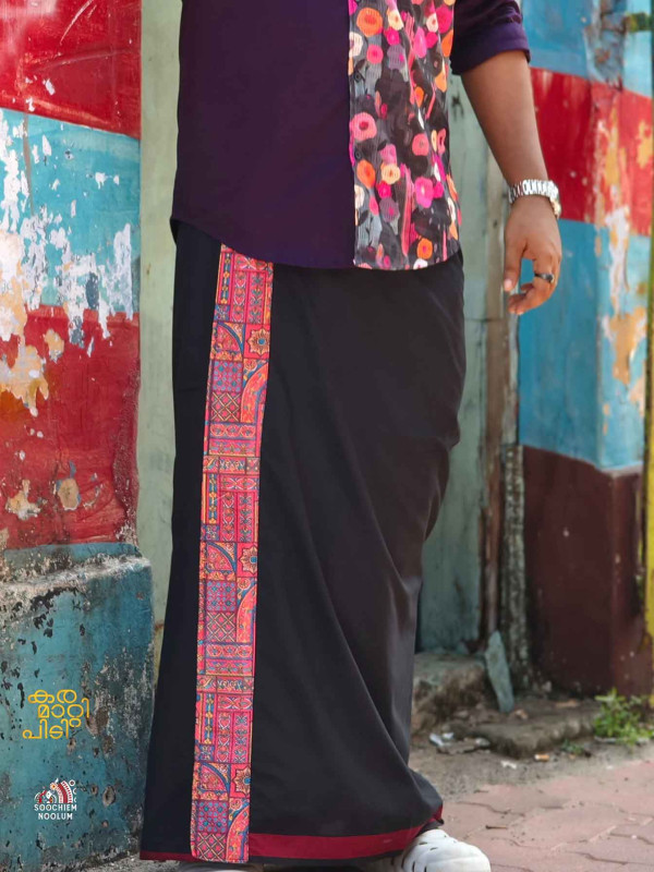 Black Limited Edition Premium Cotton Dhoti[DHOTI000365]