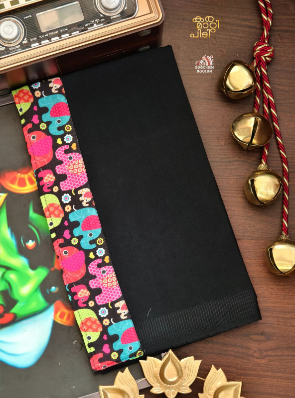 Black Limited Edition Premium Cotton Dhoti [Clearance Sale][DHOTI000196]