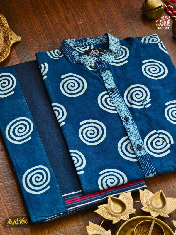 Designer Premium Shirt+ Single Cotton Dhoti Combo[COMBO000296]