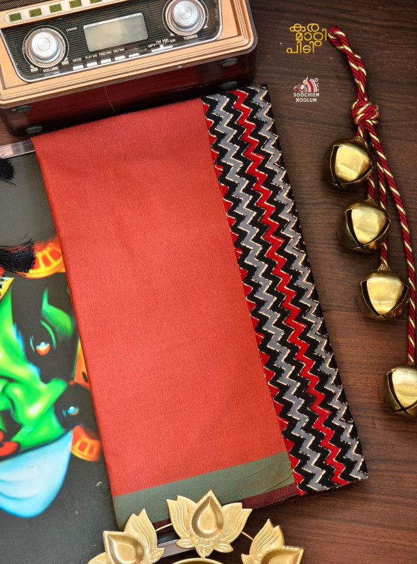 Kavy Orange Limited Edition Cotton Dhoti [Clearance Sale][DHOTI000158]