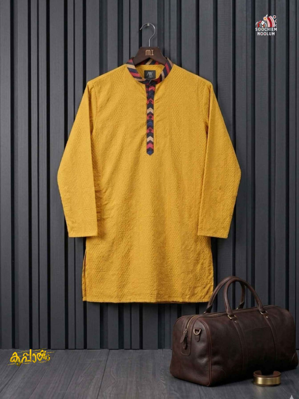 YELLOW PREMIUM DESIGNER KURTA
