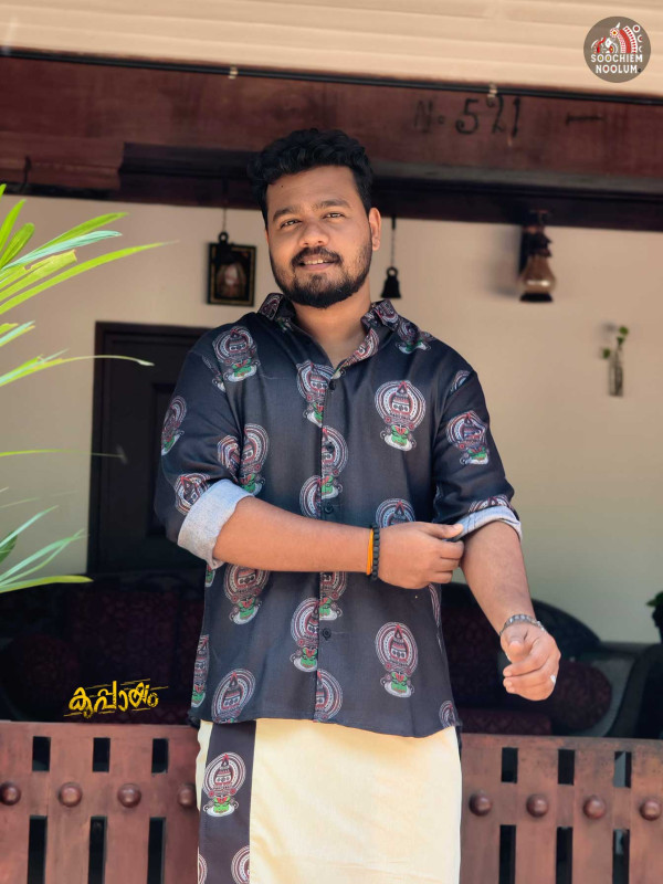 Black Kathakali Designer Shirts[SHIRT000147]