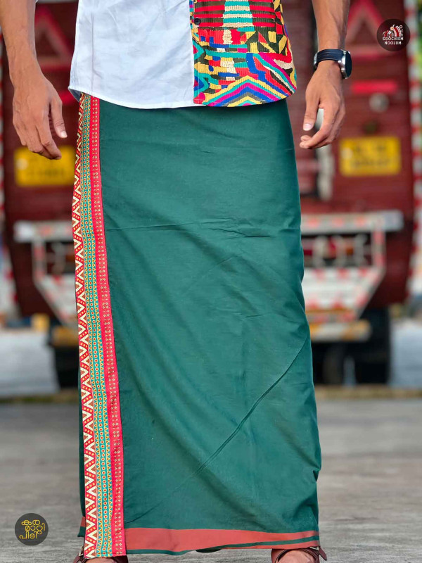 Bottle Green Limited Edition Cotton Dhoti[DHOTI000351]