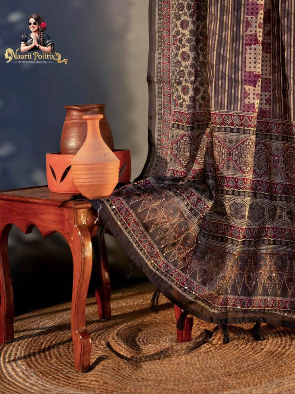 Soft Chanderi Cotton With Kantha Work [SAREE0000162]