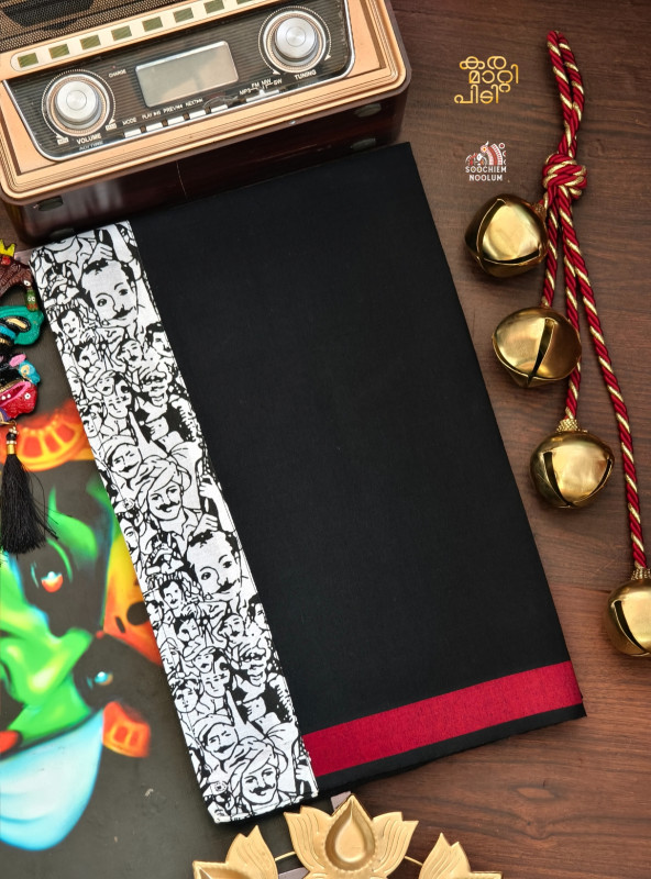 Black Limited Edition Premium Cotton Dhoti[DHOTI000127]