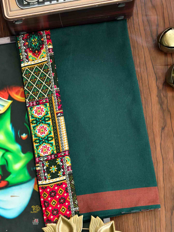 Bottle Green Limited Edition Cotton Dhoti [Clearance Sale][DHOTI000172]