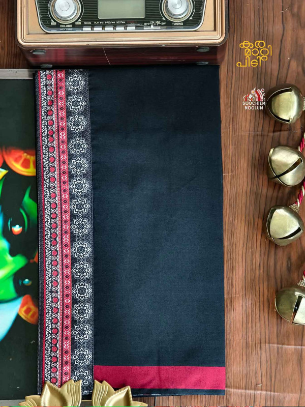 Black Limited Edition Premium Cotton Dhoti[DHOTI000363]