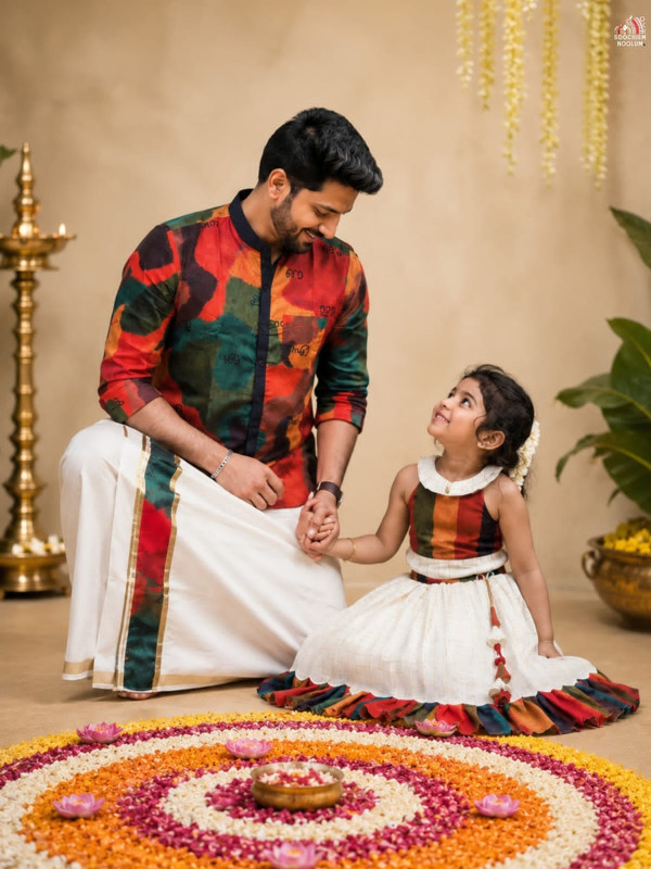 DAD & DAUGHTER PREMIUM AARPPO AKSHARAMALA DESIGNER COMBO
