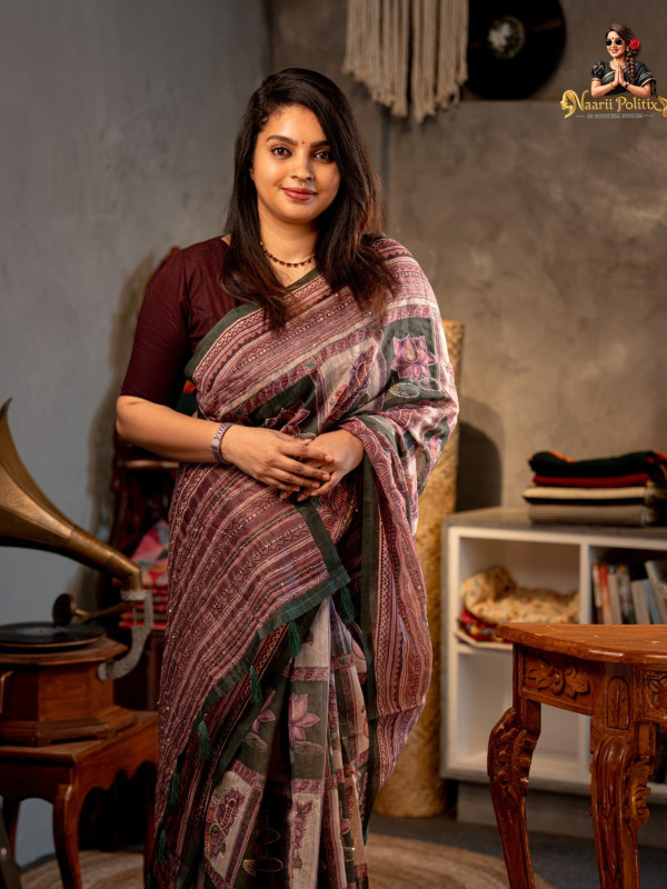 Soft Chanderi Cotton With Kantha Work [SAREE0000134]