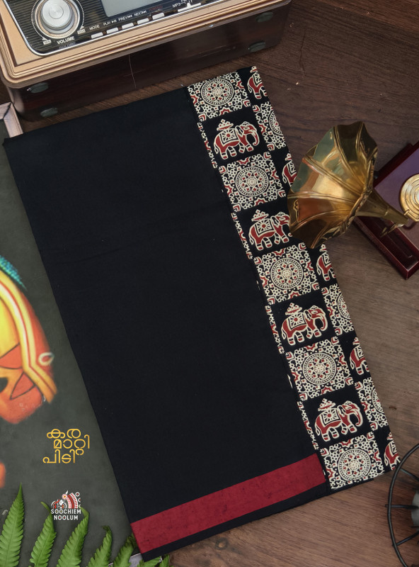 Black Limited Edition Premium Cotton Dhoti[DHOTI000241]