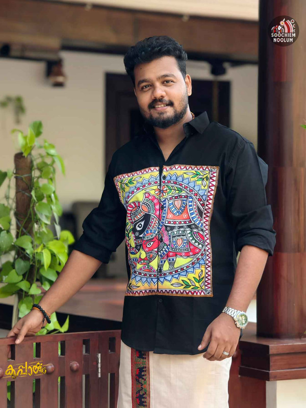 Black Elephant Premium Canvas Patch Shirt[SHIRT000146]