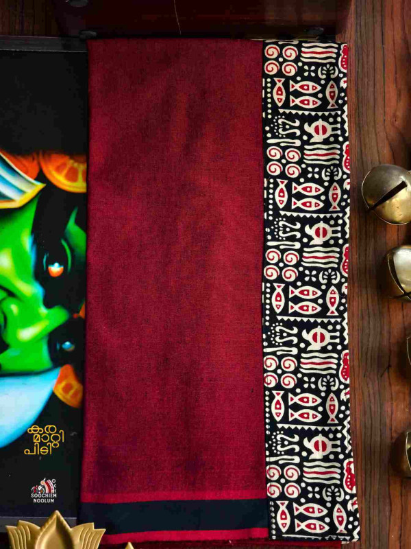 Maroon RedLimited Edition Cotton Dhoti[DHOTI000439]