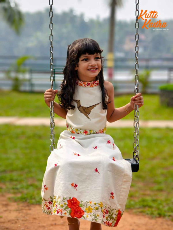 OLAKKILI CROP TOP AND A LINE SKIRT[SKIRTOP00017]