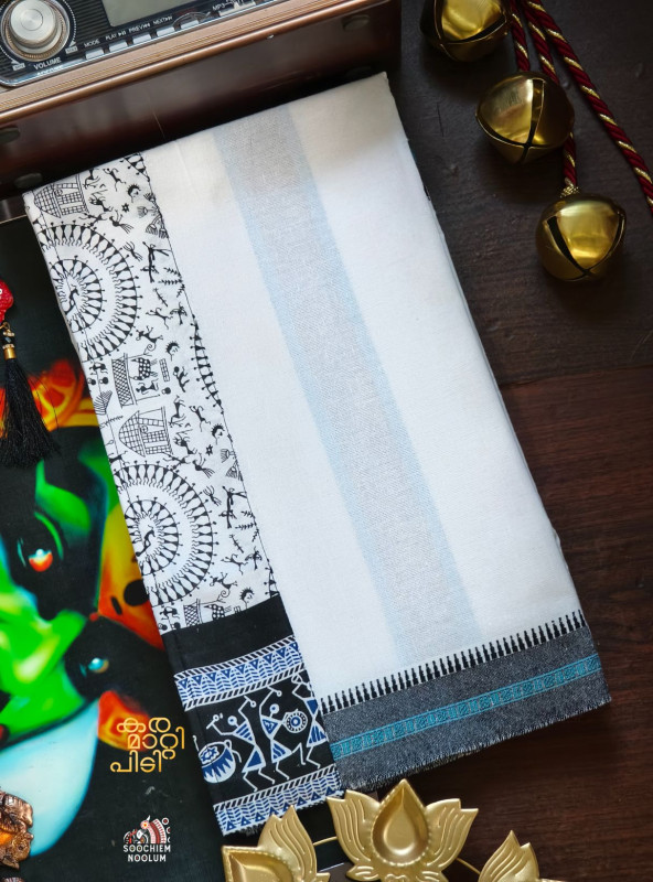 Pure-White Limited Edition Premium Cotton Handloom Dhoti[DHOTI000185]