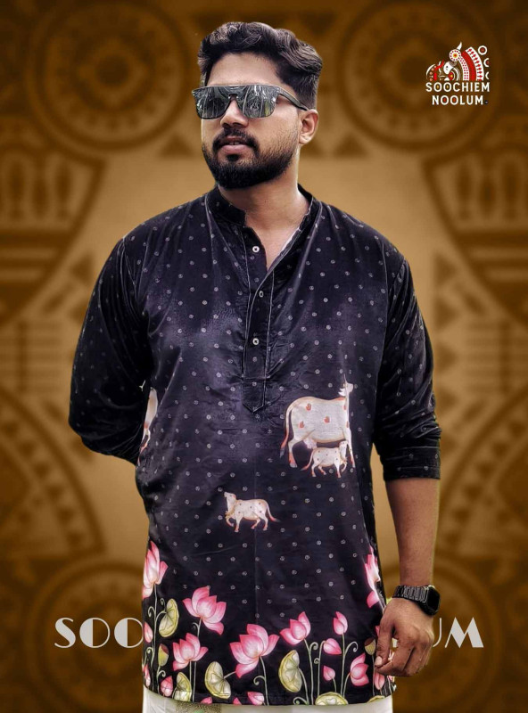 Black Premium Designer Kurta [Clearance Sale][KURTA0004]