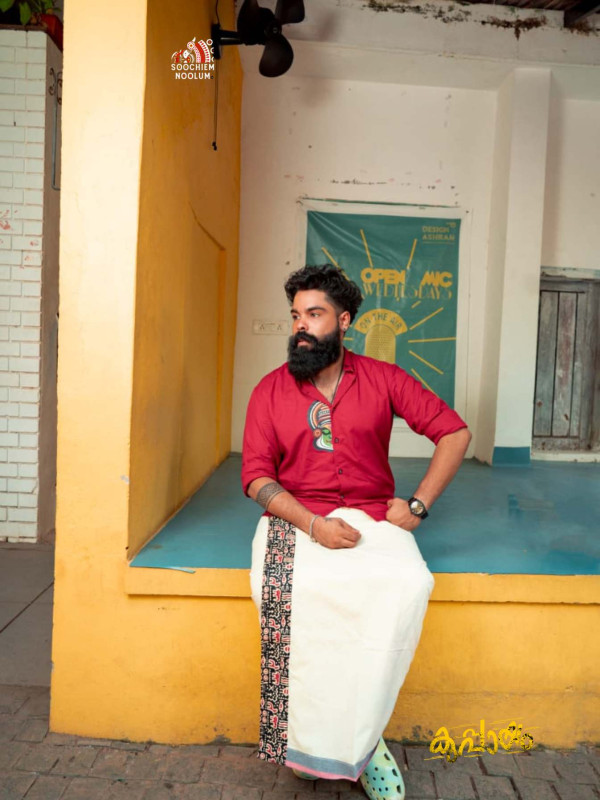 Red Kadhakali Printed Premium Shirt [Clearance Sale][SHIRT000210]