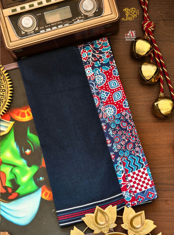 Navy Blue Limited Edition Premium Handloom Dhoti[DHOTI000209]