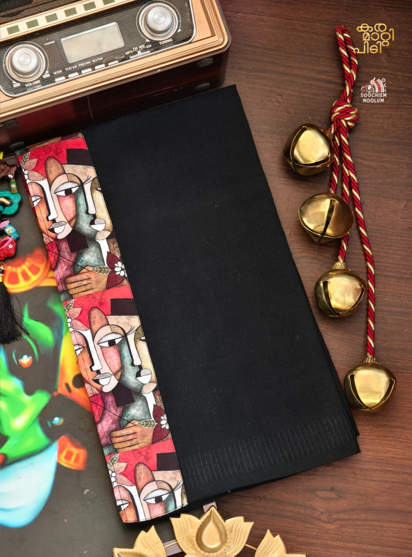 Black Limited Edition Premium Cotton Dhoti [Clearance Sale][DHOTI00049]