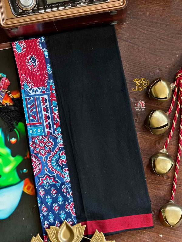 Black Limited Edition Premium Handloom Dhoti[DHOTI000331]