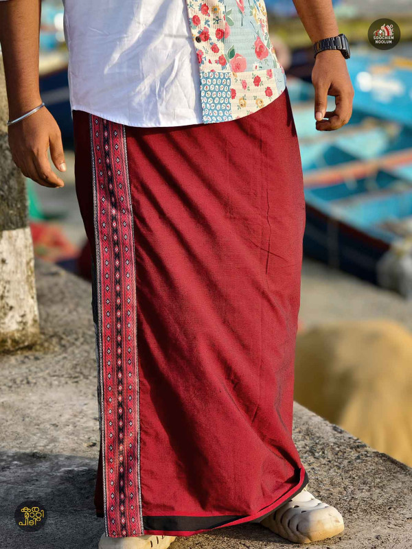 Marood Red Limited Edition Cotton Dhoti[DHOTI000389]