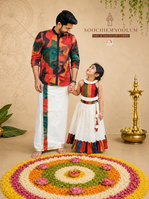 DAD & DAUGHTER PREMIUM AARPPO AKSHARAMALA DESIGNER COMBO