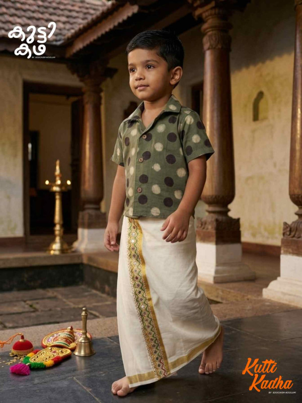 Hand Block Cotton Shirt For Kids [KSHIRT00036]